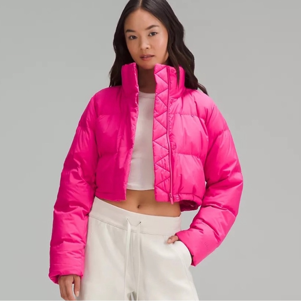 NWT LULULEMON Wunder Puff Super-Cropped Jacket SNCP 6 Sonic pink. Never worn!